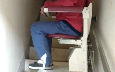 再次完成貼心的樓梯升降椅-台北潘家