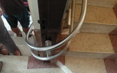 90-degree stairlift at the end