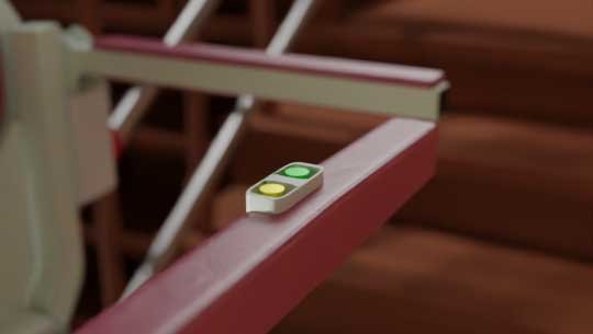 安全防碰撞護條在椅子碰到物體時會立即停止運作